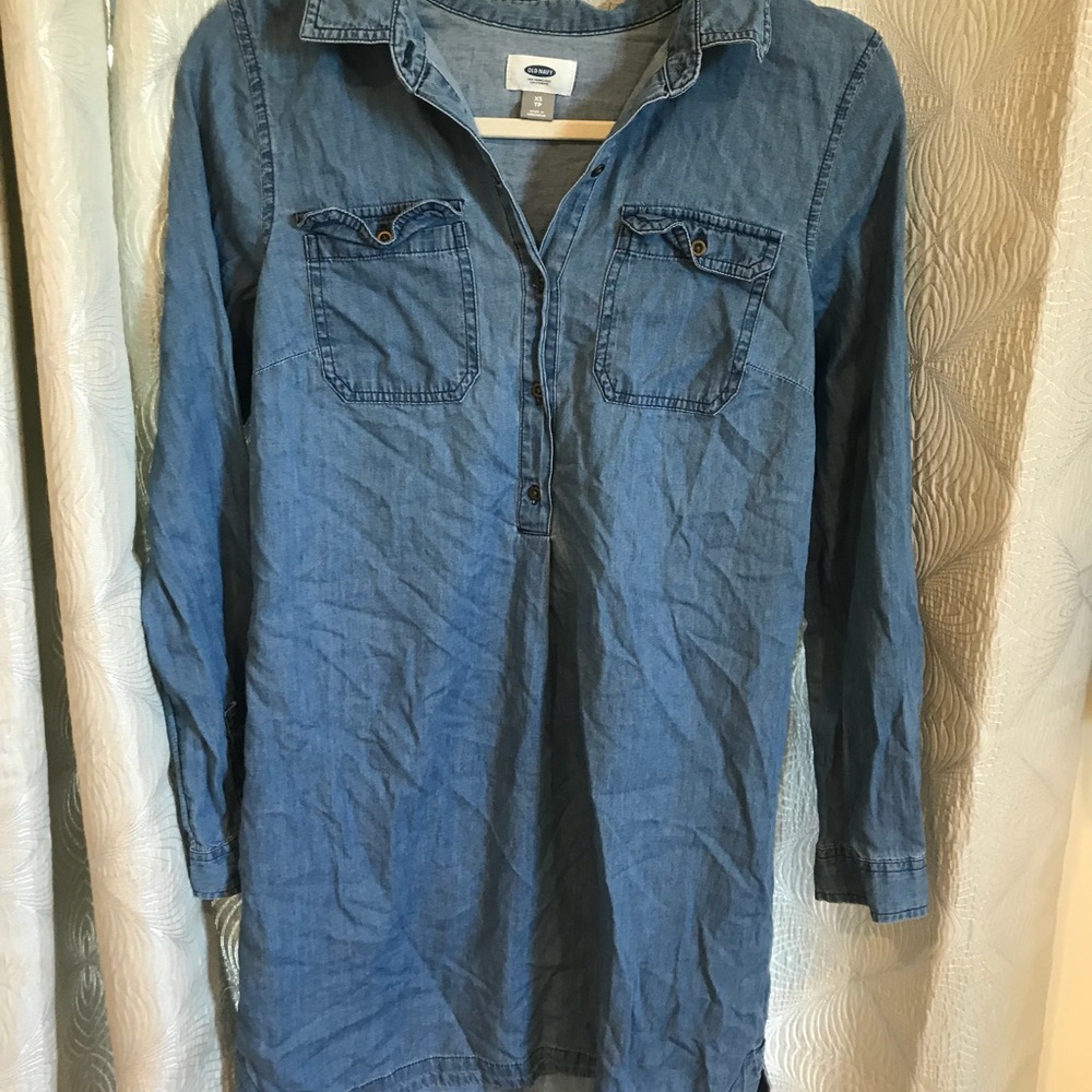 Jean material dress